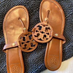 Tory Burch Miller Flip Flop in Vachetta Leather